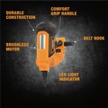 Nailers | Freeman PE20VTCNPN 20V Brushless Single Pin Lithium-Ion 3 in. Cordless Concrete Nailer (Tool Only) image number 7