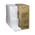 Percentage Off | Pactiv Corp. YTD19903ECON 9.13 in. x 9 in. x 3.25 in. 3 Compartment Dual Tab Lock Economy Vented Foam Hinged Lid Containers - White (150/Carton) image number 3