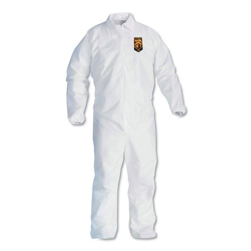 Safety Equipment | Ansell 44314 A40 Elastic Wrists/Ankles Coveralls - X-Large, White (25/Carton) image number 0