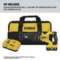 Reciprocating Saws | Factory Reconditioned Dewalt DCS368W1R 20V MAX XR Brushless Lithium-Ion Cordless Reciprocating Saw with POWER DETECT Tool Technology Kit (8 Ah) image number 1