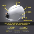 New Year New Savings! Save $25 off $150 | Klein Tools 60150 Vented-Class C Safety Helmet with Rechargeable Headlamp - White image number 12
