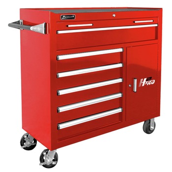 Homak 41 in. H2Pro Series 6-Drawer Roller Cabinet - Red - RD04041062