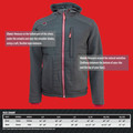 Clearance Center | Craftsman CMXCGRAJ11GD1-M 20V Lithium-Ion Cordless Women's Hybrid Heated Jacket (2 Ah) - Medium, Black image number 6
