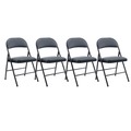 July Member-Exclusive Offer Save 10% off on One Item | Alera ALECA9416 PU Padded Folding Chair Supports Up to 250 lbs. - Black (4/Carton) image number 0