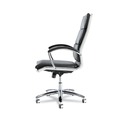 July Member-Exclusive Offer Save 10% off on One Item | Alera ALENR4119 Neratoli Series 17.32 in. to 21.25 in. Seat Height 275 lbs. Capacity High-Back Slim Profile Faux Leather Chair - Black Seat/Back, Chrome image number 3