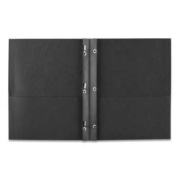 Avery 47978 0.5 in. Capacity 11 in. x 8.5 in. Prong Fastener Two-Pocket Folder - Black (25/Box)