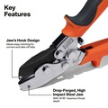 Cable and Wire Cutters | Klein Tools 86526 HVAC Tool Notcher for Ductwork and Sheet Metal image number 8