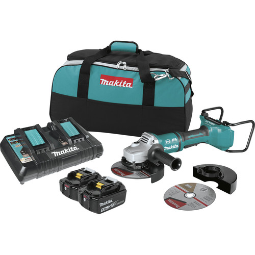 Makita Appreciation Week! Save 10%! | Factory Reconditioned Makita XAG12PT1-R 18V X2 (36V) LXT Brushless Lithium-Ion 7 in. Cordless Paddle Switch Electric Brake Cut-Off/Angle Grinder Kit with 2 Batteries (5 Ah) image number 0