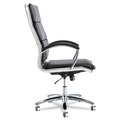 July Member-Exclusive Offer Save 10% off on One Item | Alera ALENR4119 Neratoli Series 17.32 in. to 21.25 in. Seat Height 275 lbs. Capacity High-Back Slim Profile Faux Leather Chair - Black Seat/Back, Chrome image number 2