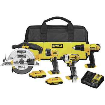 Dewalt 4-Tool Combo Kit - 20V MAX Cordless with (2) 2Ah Batteries - DCK466D2