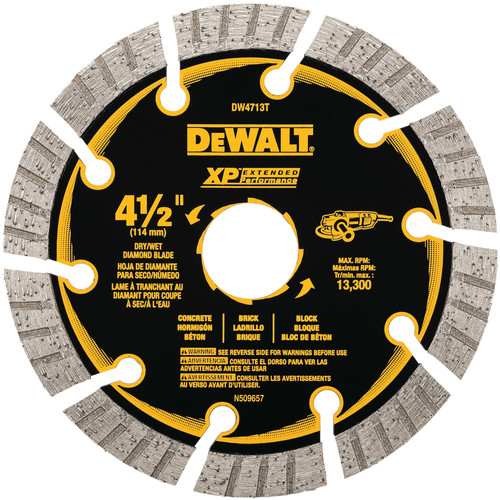Circular Saw Blades | Dewalt DW4713T 14 in. XP All-Purpose Segmented Diamond Blade image number 0