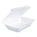  | Dart 206HT1R 6.4 in. x 9.3 in. x 2.6 in. Foam Hinged Lid Containers - White (200/Carton) image number 4