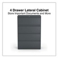 July Member-Exclusive Offer Save 10% off on One Item | Alera 25495 36 in. x 18.63 in. x 52.5 in. 4-Drawer Lateral File - Charcoal image number 2