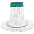  | Boardwalk BWK502WHEA 5 in. Super Loop Cotton/Synthetic Fiber Wet Mop Head - Medium, White image number 1