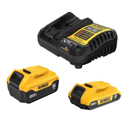 Battery and Charger Starter Kits | Dewalt DCB225-2C 20V MAX 2 Ah and 5 Ah Lithium-Ion Battery Kit image number 0