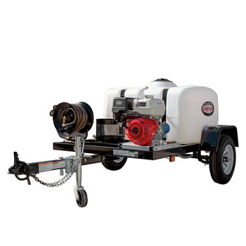 PRESSURE WASHERS | Simpson Trailer 4200 PSI 4.0 GPM Cold Water Mobile Washing System Powered by HONDA - 95002