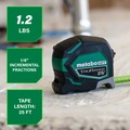 Measuring Tools | Metabo HPT 115925M TruRange 25 Ft. Tape Measure with Wire Belt Clip and Lanyard Attachment image number 1