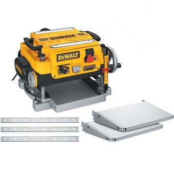 BENCH TOP PLANERS | Dewalt 15 Amp 13 in. Two-Speed Corded Thickness Planer with Support Tables and Extra Knives - DW735X