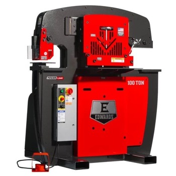 Edwards 230V 36 Amp 1 Phase 100 Ton Ironworker with PowerLink System - ED9-IW100-1P230-A