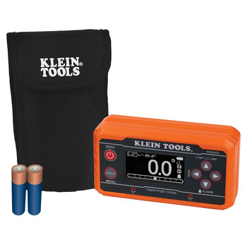LEVELS | Klein Tools 4.57 in. x 1.36 in. x 2.48 in. Programmable Angles Digital Level with 2 Batteries (AA) - 935DAGL