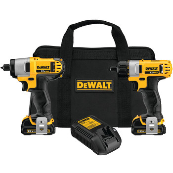 Dewalt 2-Tool Combo Kit - 12V MAX Cordless Impact Driver & Screwdriver Kit with (2) 1.5Ah Batteries - DCK210S2