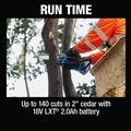 Chainsaws | Makita XCU14SR1 18V LXT Brushless Lithium‑Ion Cordless 6 in. Pruning Saw Kit (2 Ah) image number 10