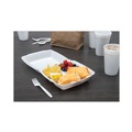  | Dart 90HT3R 9 in. x 9.4 in. x 3 in. 8 oz. 3-Compartment Foam Hinged Lid Container - White (200/Carton) image number 5