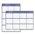 July Member-Exclusive Offer Save 10% off on One Item | AT-A-GLANCE A1102 12-Month (Jan to Dec): 2026 24 in. x 36 in. Vertical/Horizontal Erasable Quarterly/Monthly Wall Planner - White/Blue Sheets image number 2
