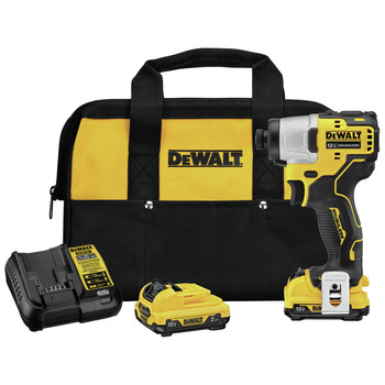 Factory Reconditioned Dewalt DCF801F2R XTREME 12V MAX Brushless Lithium-Ion 1/4 in. Cordless Impact Driver Kit (2 Ah)