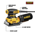 Sheet Sanders | Dewalt DWE6411K 2.4 Amp 1/4 Sheet Finishing Sander Kit image number 15