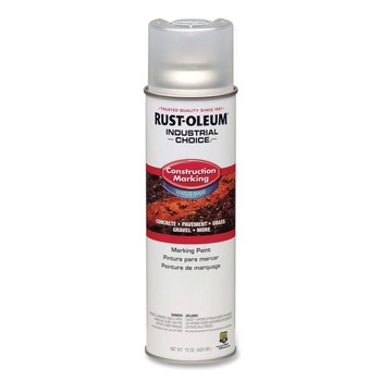 Rust-Oleum Industrial Choice M1400 System 17 oz. Aerosol Can Water-Based Construction Marking Paint - Gloss Clear (12/Carton) - 264693