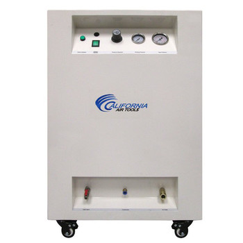 AIR COMPRESSORS | California Air Tools 8010DSPC 1 HP 8 Gallon Ultra Quiet and Oil-Free Dolly Air Compressor with Sound Proof Cabinet and Air Dryer - CAT-8010DSPC