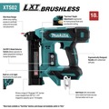 Crown Staplers | Makita XTS02Z 18V LXT Brushless Lithium-Ion 18-Gauge 1/4 in. Cordless Narrow Crown Stapler (Tool Only) image number 1
