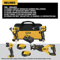 Combo Kits | Dewalt DCK449P2 20V MAX XR Brushless Lithium-Ion 4-Tool Combo Kit with (2) Batteries image number 1