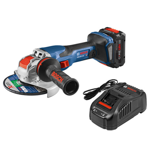  | Factory Reconditioned Bosch GWX18V-13CB14-RT PROFACTOR 18V Spitfire X-LOCK Connected-Ready 5 - 6 in. Cordless Angle Grinder Kit with Slide Switch (8.0 Ah) image number 0