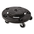 Customer Appreciation Sale! Save up to $60 on Select Tools | Rubbermaid Commercial FG264000BLA 18 in. x 6.63 in. 250 lbs. Capacity Brute Round Twist On/Off Dolly - Black image number 0