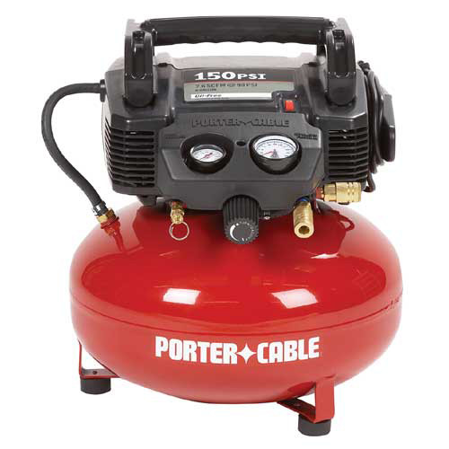  | Factory Reconditioned Porter-Cable C2002R 0.8 HP 6 Gallon Oil-Free Pancake Air Compressor image number 0