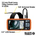 Detection Tools | Klein Tools ET19 Wi-Fi Pro Borescope with Dual-Lens, 5.5 mm 9.8-Foot Armored Waterproof Gooseneck Snake, LEDs, 4.3-Inch LCD, Endoscope Inspection image number 10