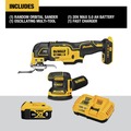 Save 10% off one item | Dewalt DCK202P1 20V MAX XR Brushless Lithium-Ion Cordless 5 in. Random Orbital Sander and 3-Speed Oscillating Multi-Tool Combo Kit (5 Ah) image number 1