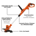 String Trimmers | Black & Decker BESTA510 120V 6.5 Amp 14 in. Electric Corded String Trimmer with Auto Feed image number 10