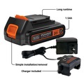 Battery and Charger Starter Kits | Black & Decker LBXR20CK 20V MAX POWERCONNECT 1.5 Ah Lithium-Ion Battery and Charger Kit image number 4