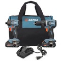 Combo Kits | Senix S2K2B2-02 20V Max Brushless 1/2 in. Cordless Hammer Drill/Driver and 1/4 in. Impact Driver Combo Kit with 2 Batteries (2 Ah) image number 0
