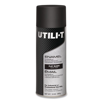 Rust-Oleum UTILI-T 10 oz. Aerosol Can Spray Paint - Flat Black (6/Carton) - 387389