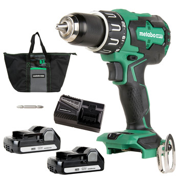 Metabo HPT DS18DBFL2EM MultiVolt 18V Lithium-Ion Cordless Drill/Driver Kit with 2 Batteries (1.5 Ah)