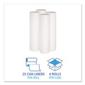  | Boardwalk H8647HWKR01 43 in. x 47 in. 56 gal. 0.6 mil Low-Density Waste Can Liners - White (100/Carton) image number 2