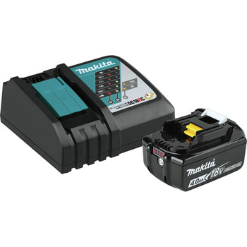 BATTERY AND CHARGER STARTER KITS | Makita 18V LXT 4 Ah Lithium-Ion Compact Battery and Rapid Charger Kit - BL1840BDC1