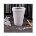  | Dart 12J12 12 oz. Foam Drink Cups - White (25/Pack) image number 3