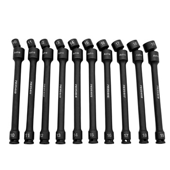 HAND TOOLS | Astro Pneumatic (10-Piece) 3/8 in. Drive 6-Point Pinless Universal Torque-Saver Impact Extension Socket Set - 78354