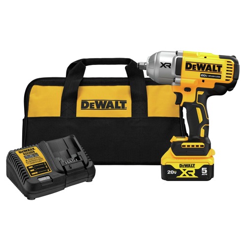 Impact Wrenches | Factory Reconditioned Dewalt DCF900P1R 20V MAX XR Brushless Lithium-Ion 1/2 in. Cordless High Torque Impact Wrench Kit with Hog Ring Anvil (5 Ah) image number 0