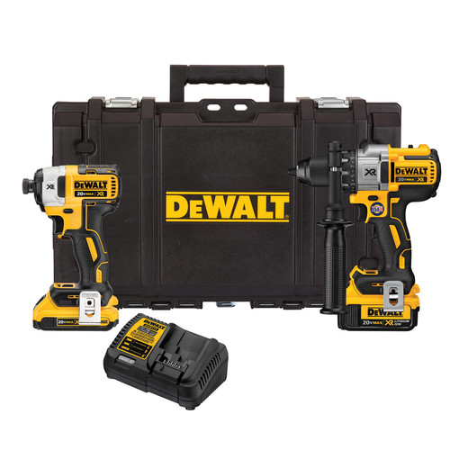 Combo Kits | Factory Reconditioned Dewalt DCKTS291D1M1R 20V MAX XR Lithium-Ion Cordless Drill Driver / Impact Driver Combo Kit with ToughSystem Case image number 0